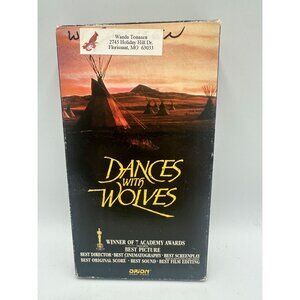Dances With Wolves VHS 1990 Kevin Costner Orion Home Video Drama Oscar Winner